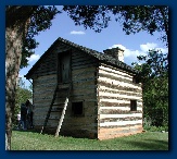 Side of log cabin