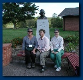 Gail, Nora, Bev at monument