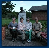 Gail, Nora, Bev and Jim at monument