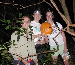 Happy Hunters Lisa, Amber and Katie capture Da Great Pumpkin